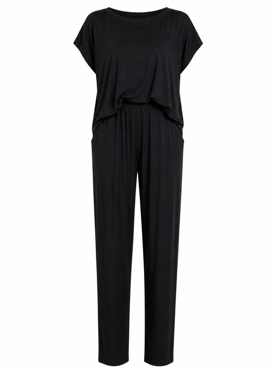 Pure Essence Pants - Pure Essence Bamboo Overlay Jumpsuit Black Small Canada